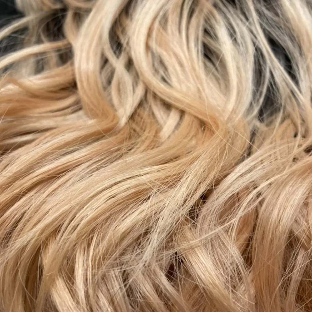 Peach Wig with Air Bangs